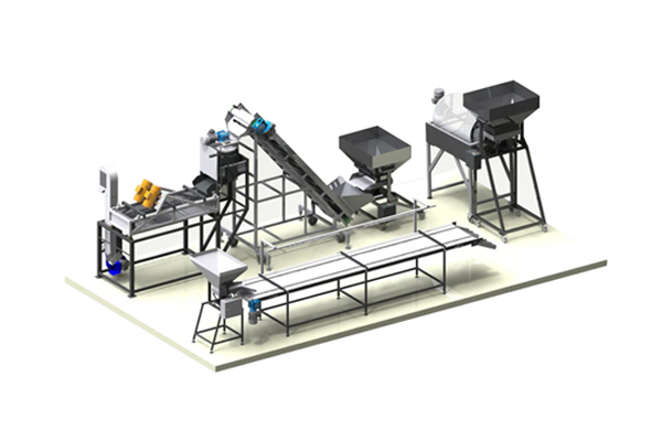 Industrial complex for processing hazelnuts (200 kg/h)